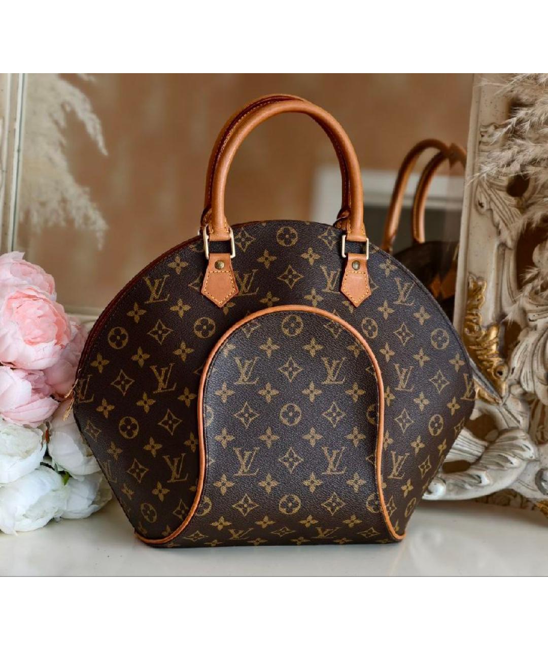 LOUIS VUITTON Коричневая сумка с короткими ручками, фото 2
