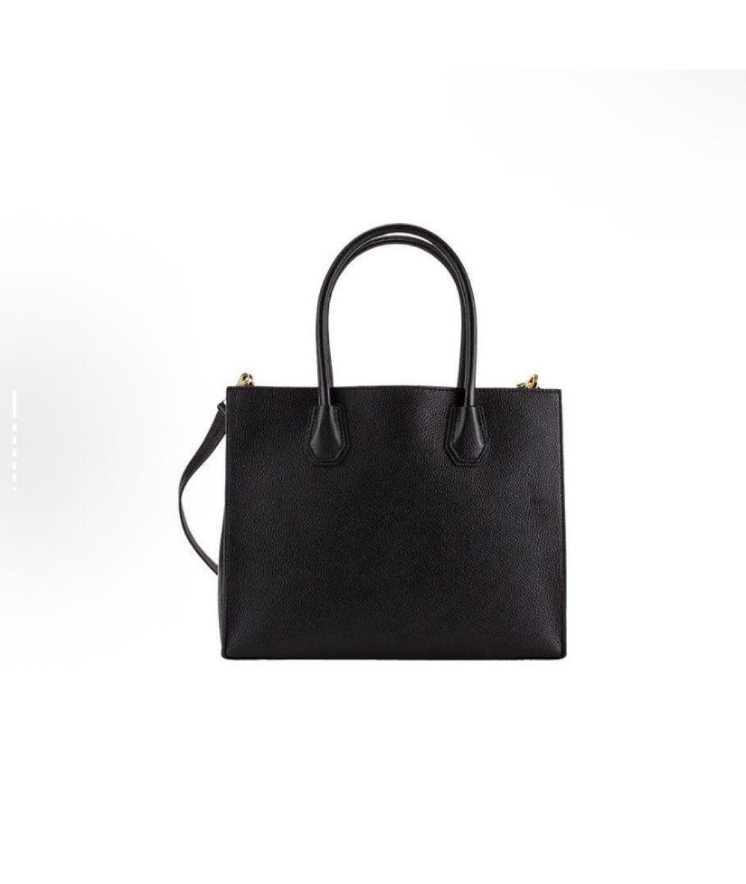 MICHAEL KORS Черная кожаная сумка тоут, фото 3