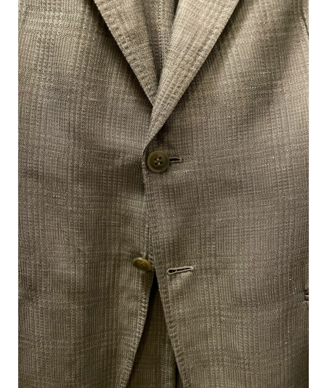ARMANI COLLEZIONI Бежевый льняной пиджак, фото 4