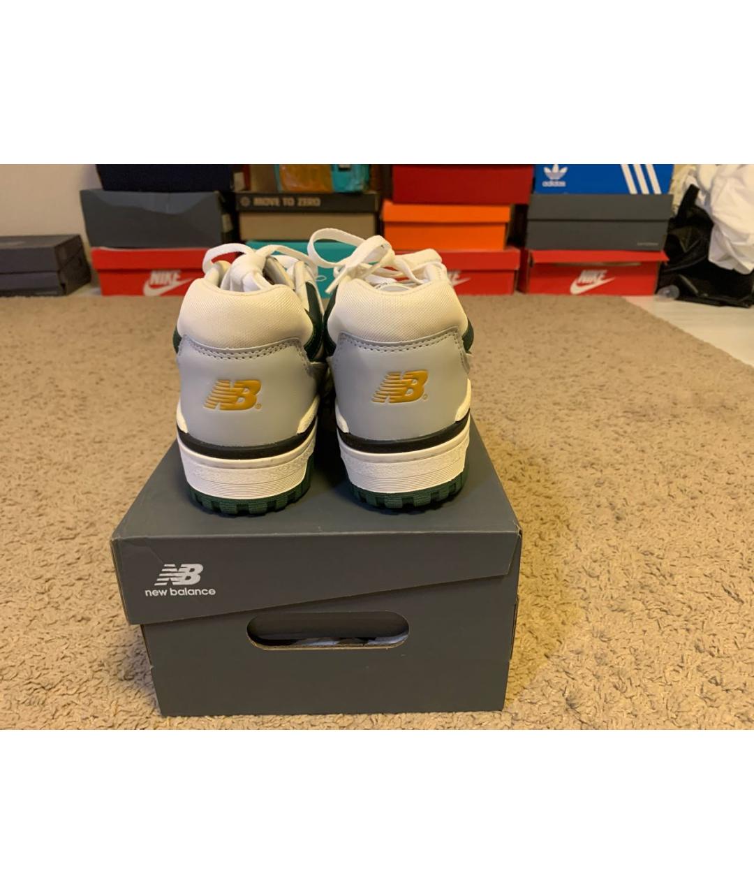 NEW BALANCE Белые низкие кроссовки / кеды из искусственной кожи, фото 4