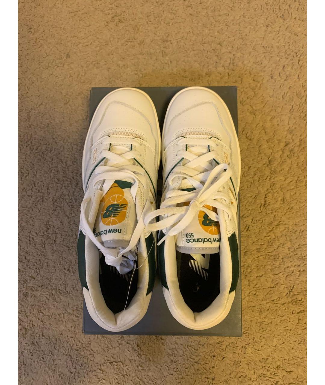 NEW BALANCE Белые низкие кроссовки / кеды из искусственной кожи, фото 3