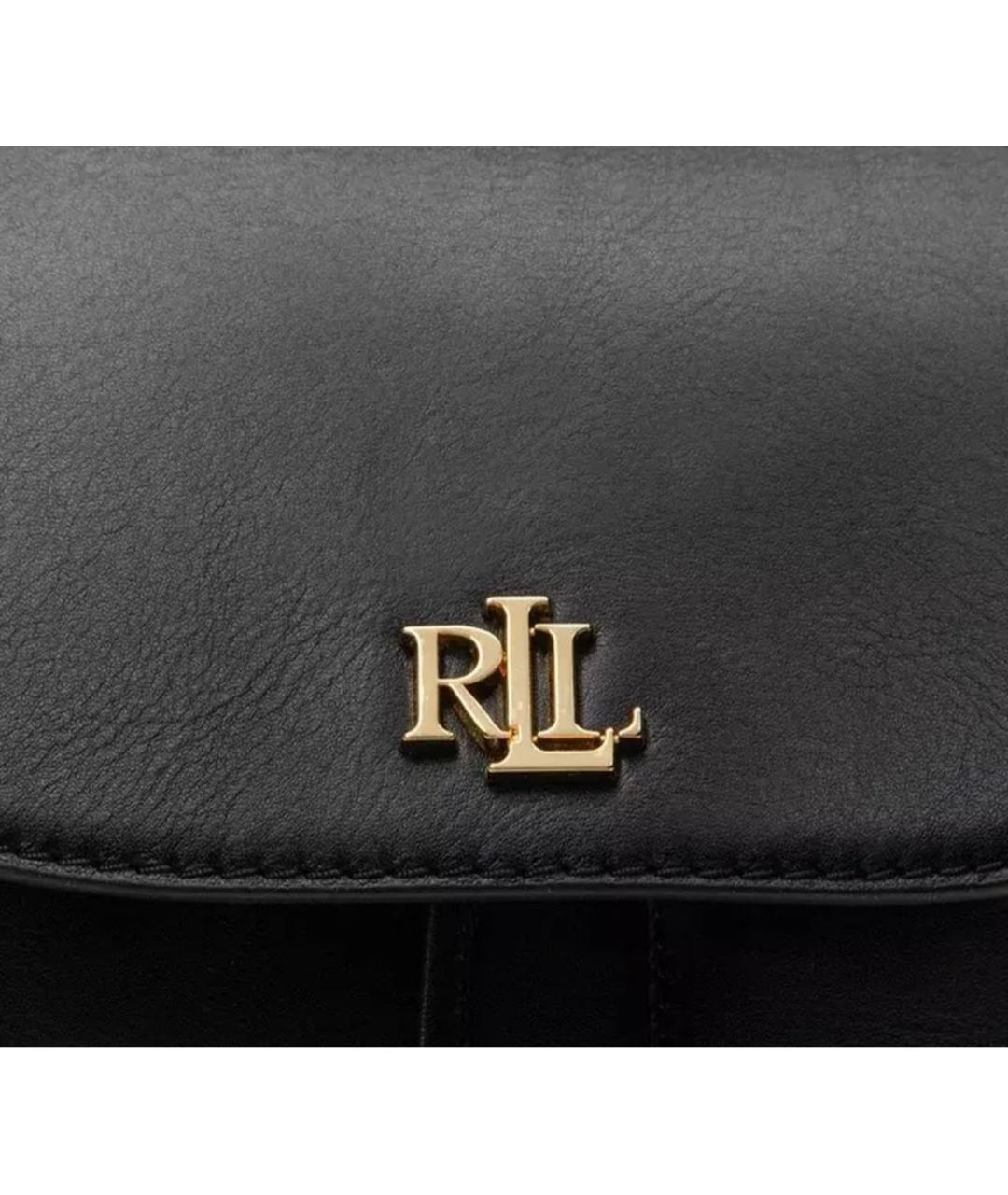 RALPH LAUREN Черный кожаный рюкзак, фото 5