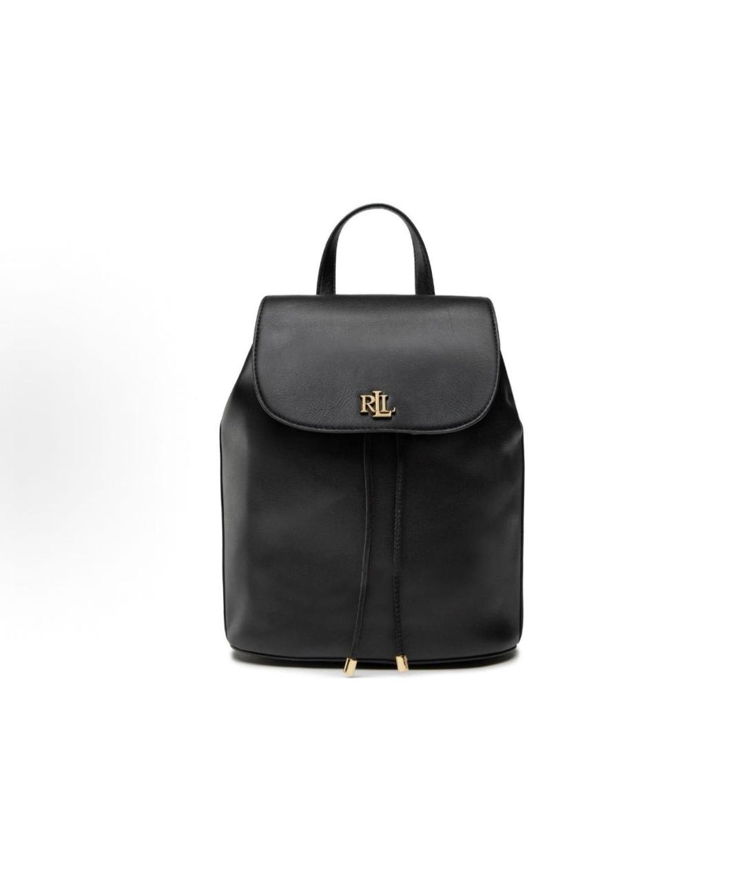RALPH LAUREN Черный кожаный рюкзак, фото 6