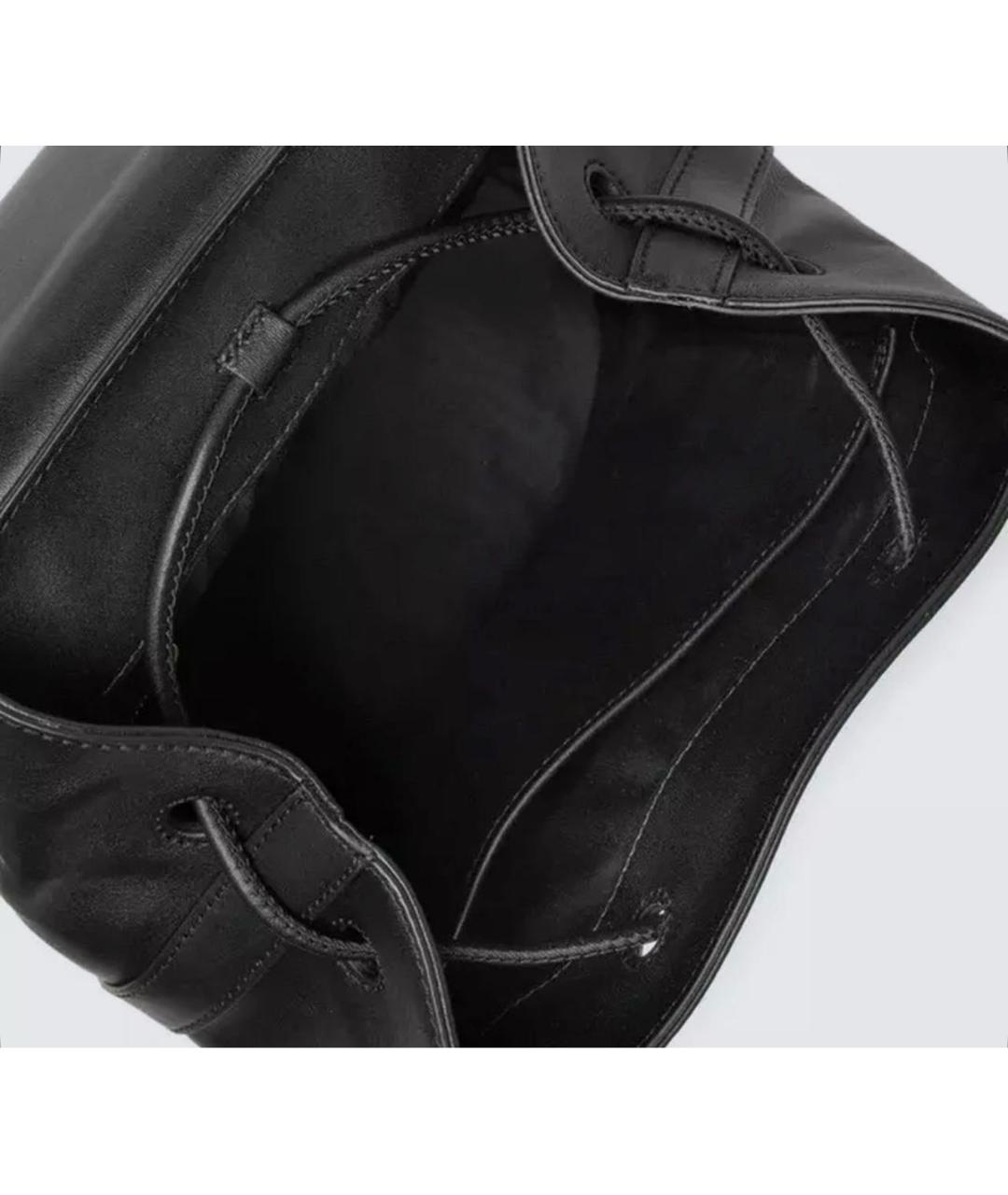 RALPH LAUREN Черный кожаный рюкзак, фото 4