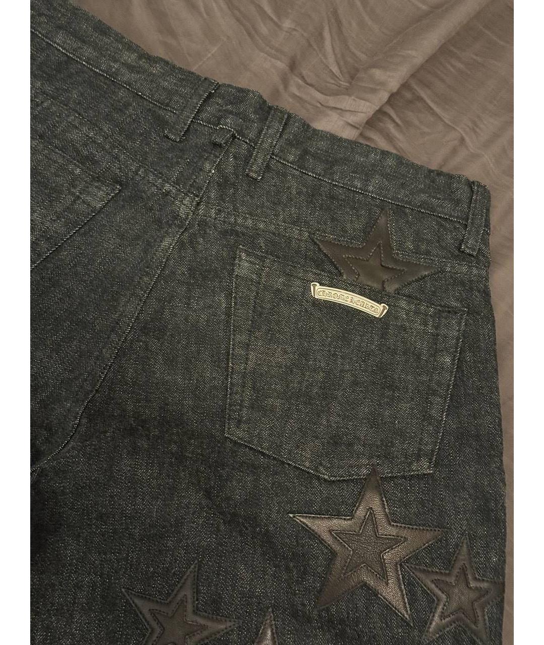 CHROME HEARTS Черные прямые джинсы, фото 3