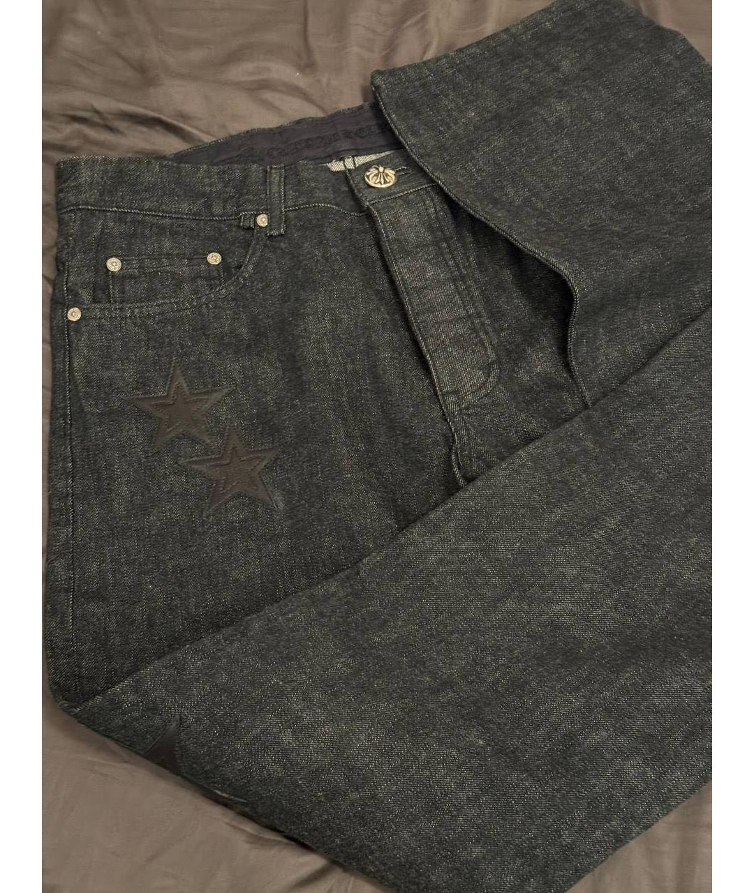 CHROME HEARTS Черные прямые джинсы, фото 4