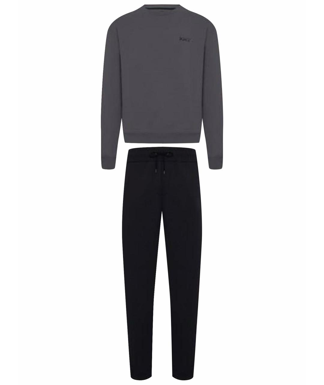 KITON Черный хлопковый спортивный костюм, фото 1
