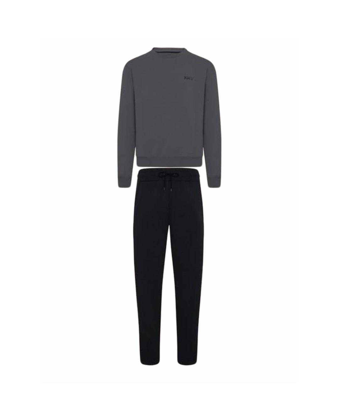 KITON Черный хлопковый спортивный костюм, фото 10