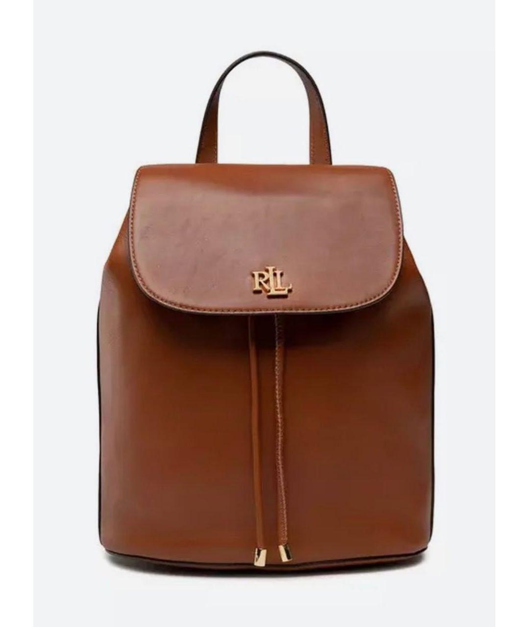 RALPH LAUREN Коричневый кожаный рюкзак, фото 6