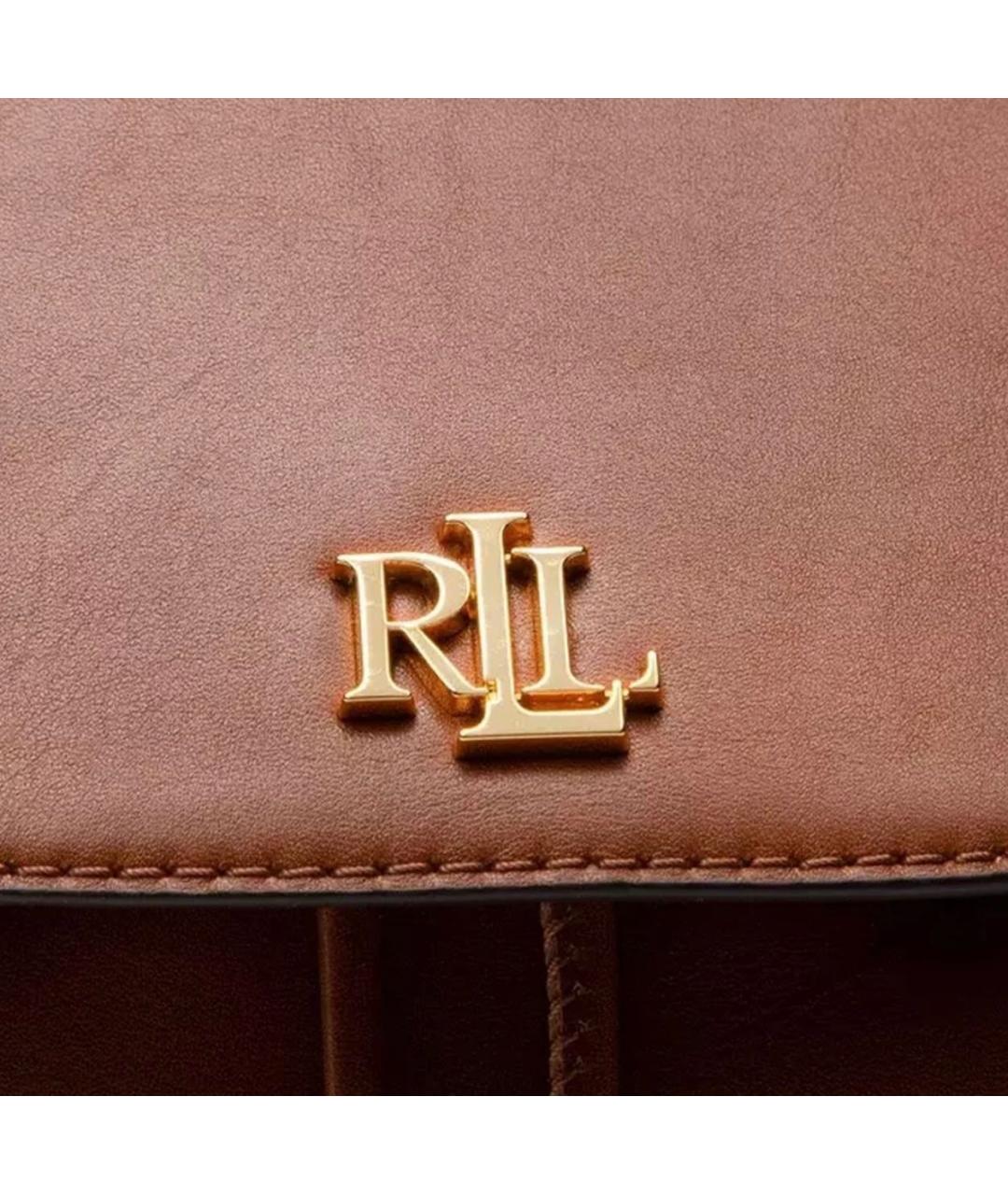 RALPH LAUREN Коричневый кожаный рюкзак, фото 5
