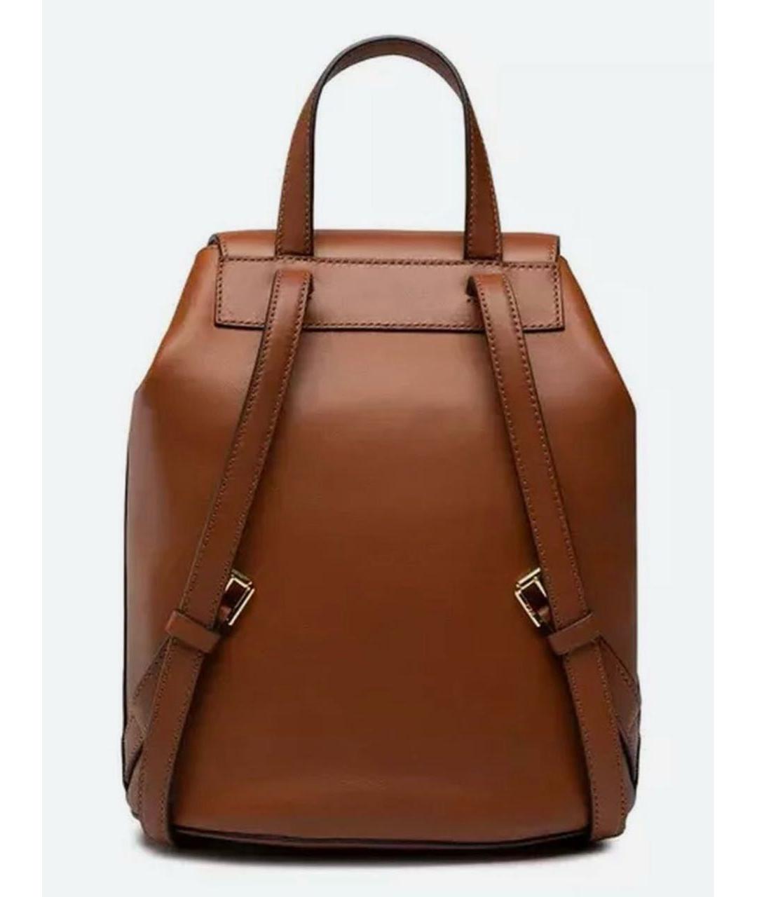 RALPH LAUREN Коричневый кожаный рюкзак, фото 2