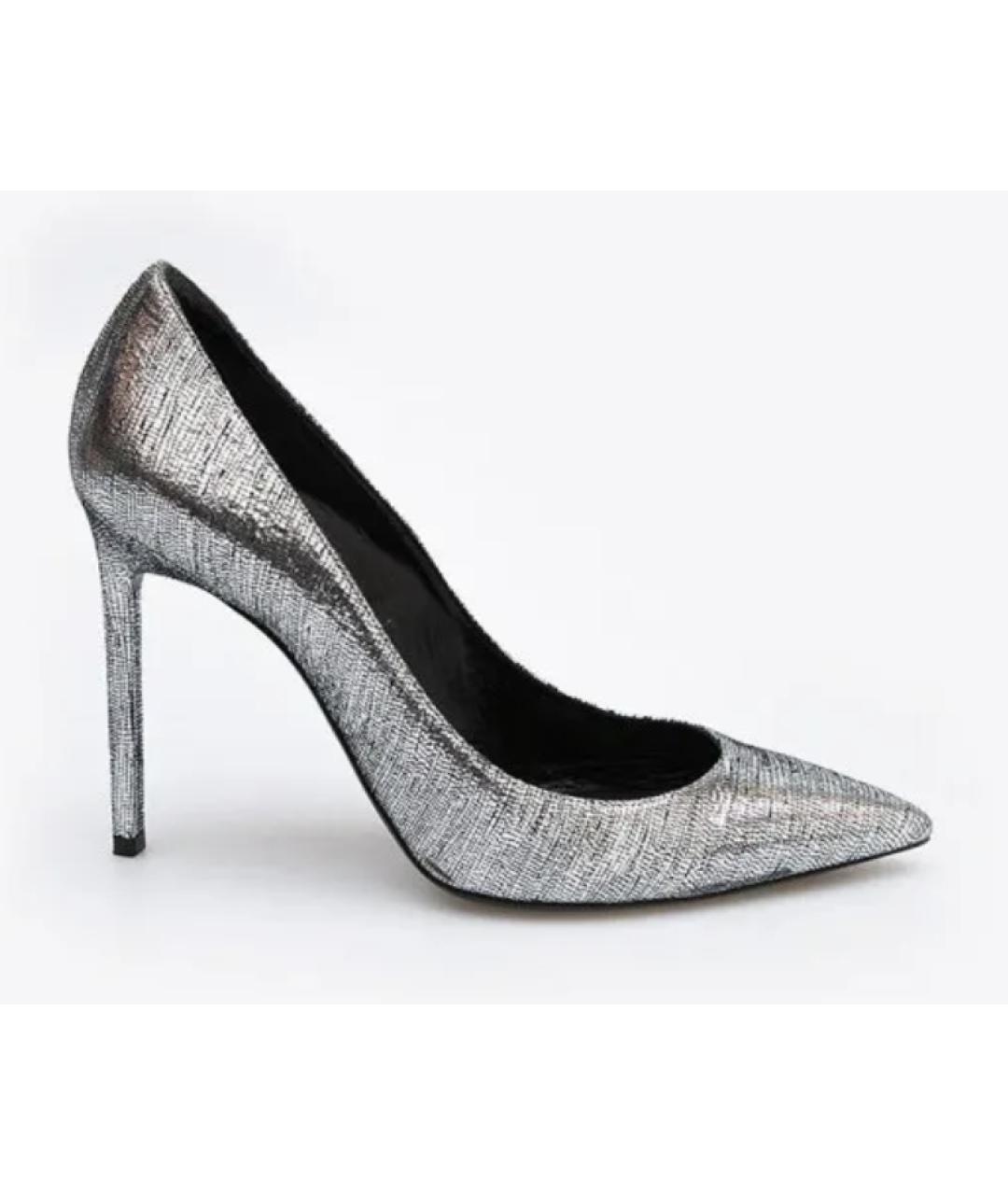 SAINT LAURENT Серебряные туфли, фото 7