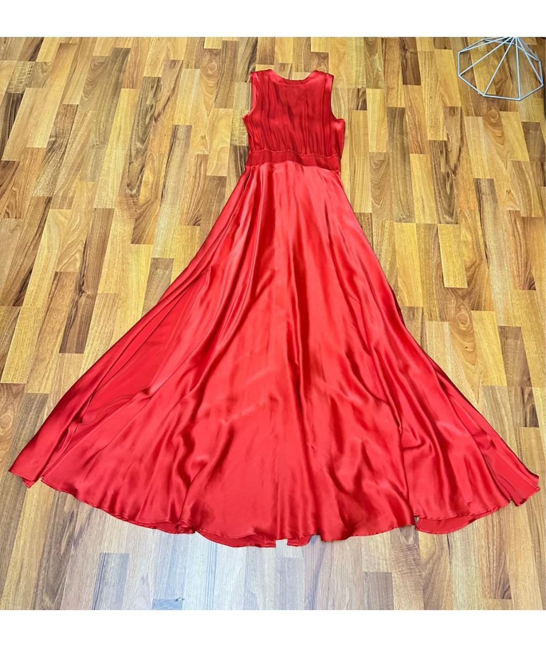 PIERRE BALMAIN Красный шелковый сарафан, фото 2
