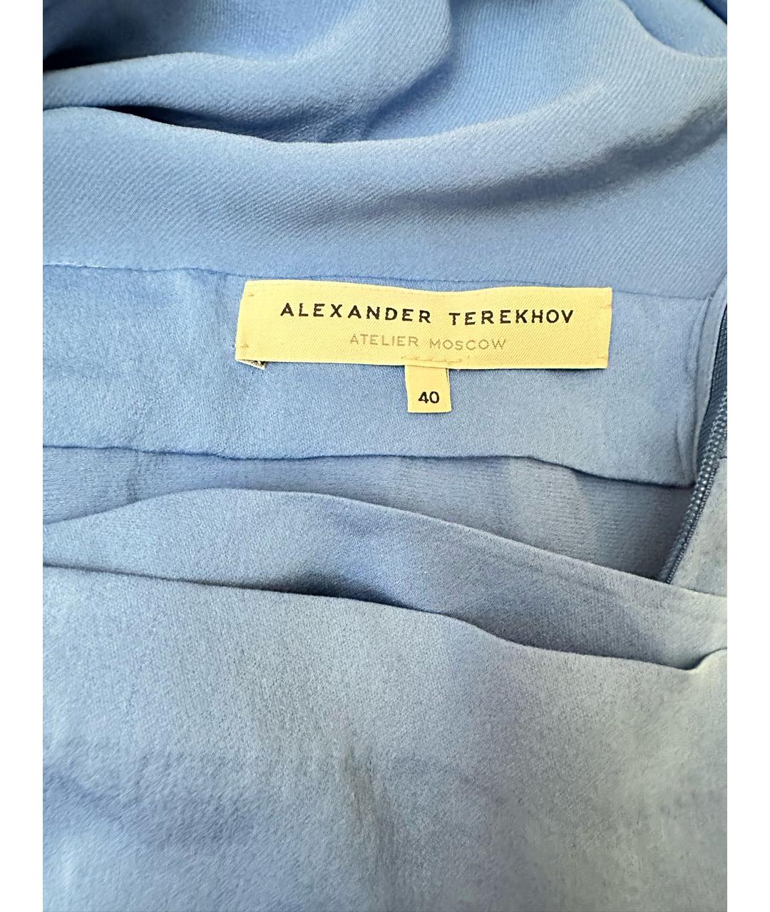 ALEXANDER TEREKHOV Голубой шелковый комбинезон, фото 3