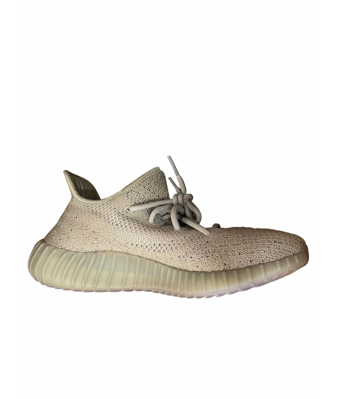ADIDAS YEEZY Серые синтетические низкие кроссовки / кеды, фото 1