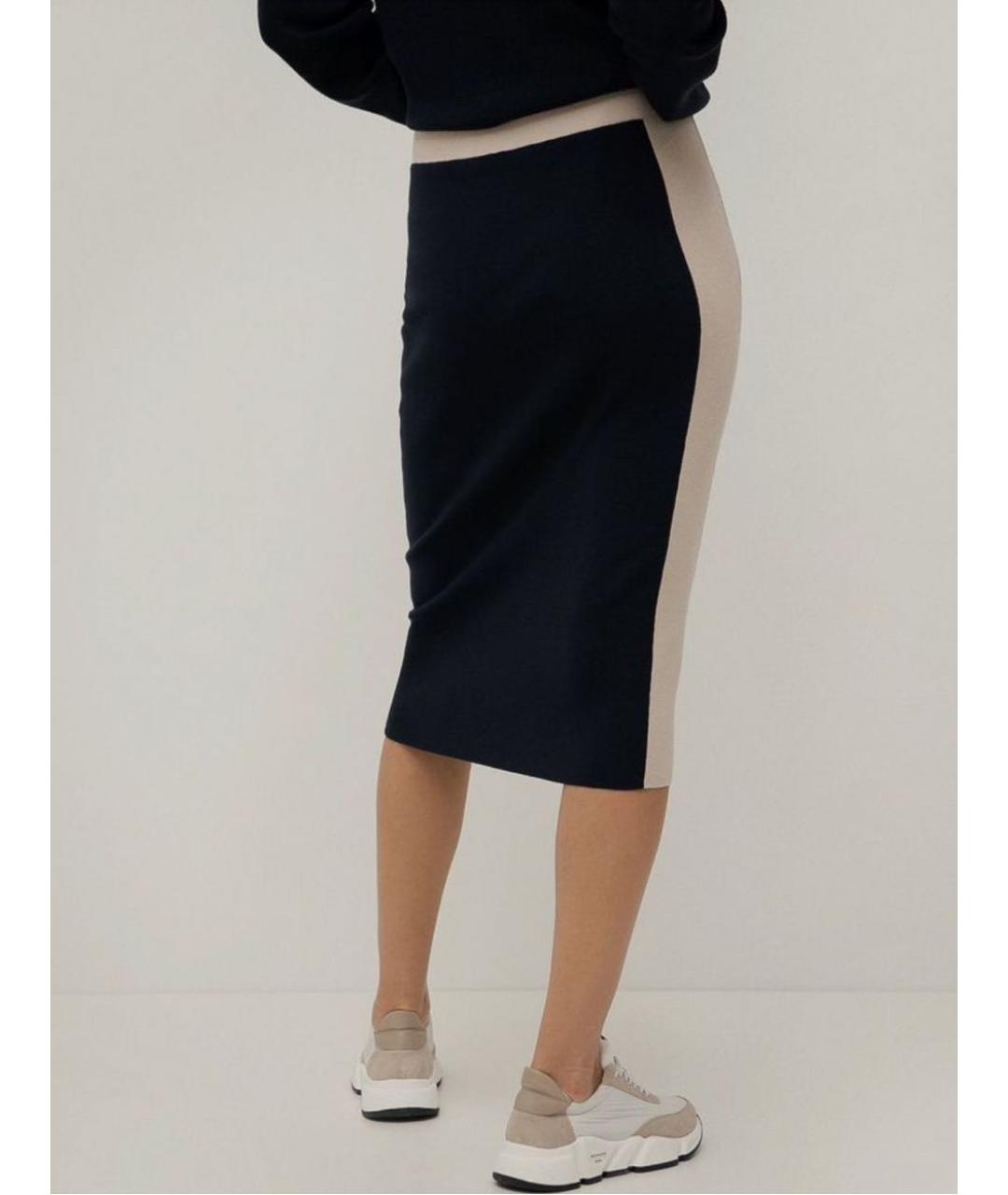 MAX MARA Синяя вискозная юбка миди, фото 2