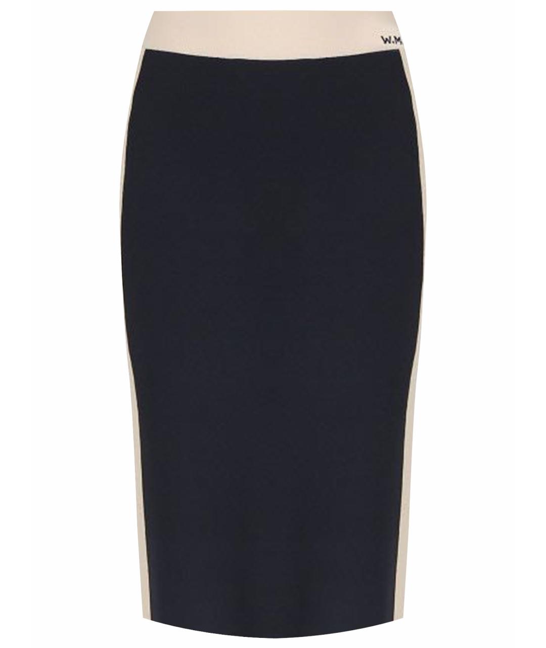 MAX MARA Синяя вискозная юбка миди, фото 1