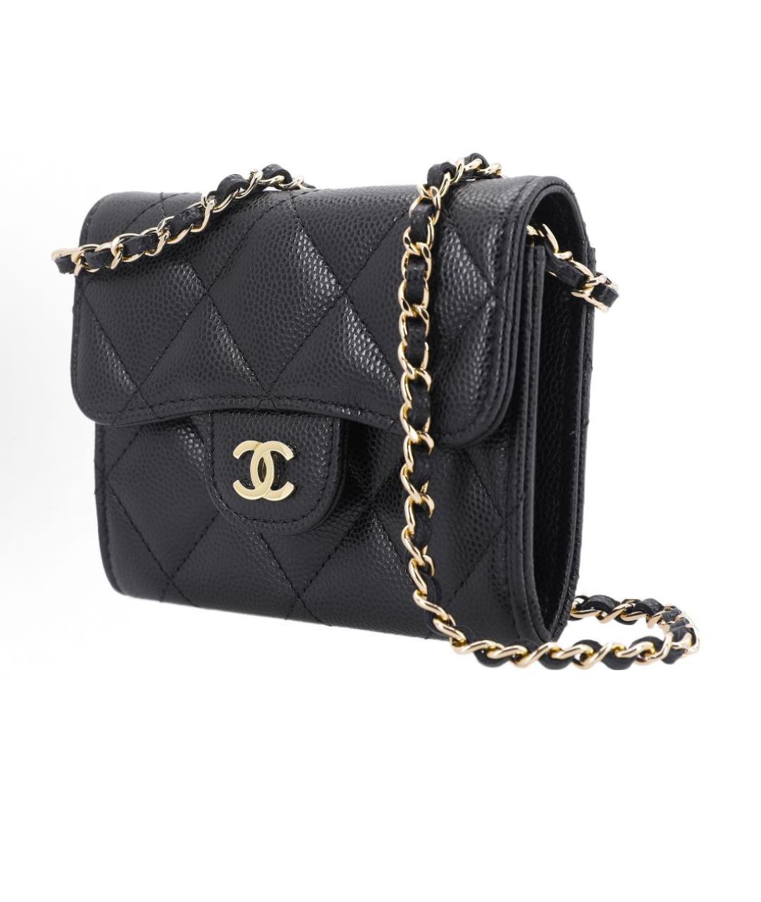 CHANEL Черная кожаная сумка через плечо, фото 2