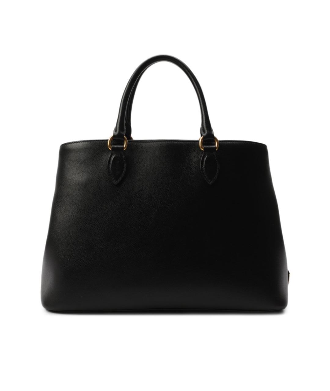 PRADA Черная кожаная сумка тоут, фото 2