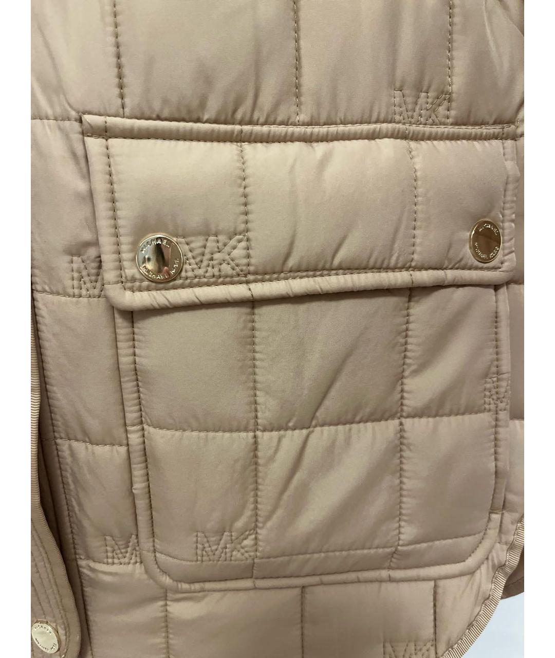 MICHAEL KORS Бежевая полиэстеровая куртка, фото 6