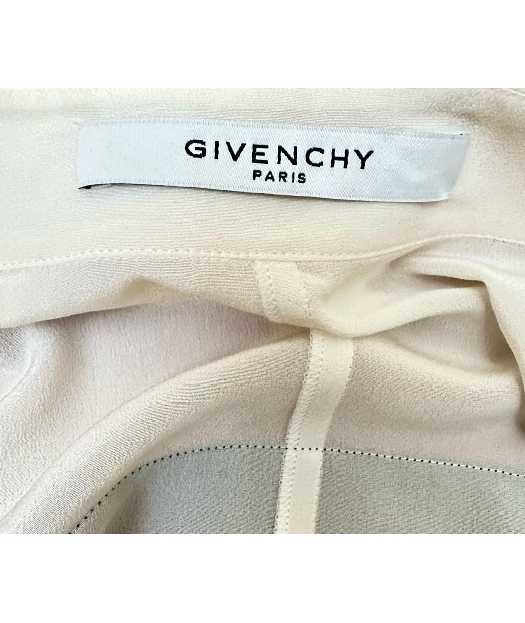 GIVENCHY Белая шелковая блузы, фото 3