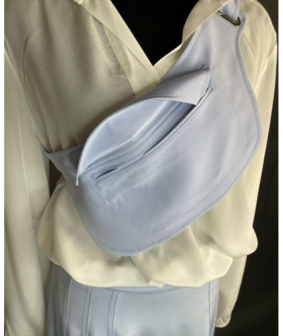 MAX MARA Голубая шелковая юбка миди, фото 6
