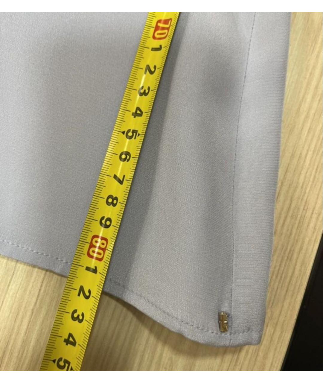 MAX MARA Голубая шелковая юбка миди, фото 5