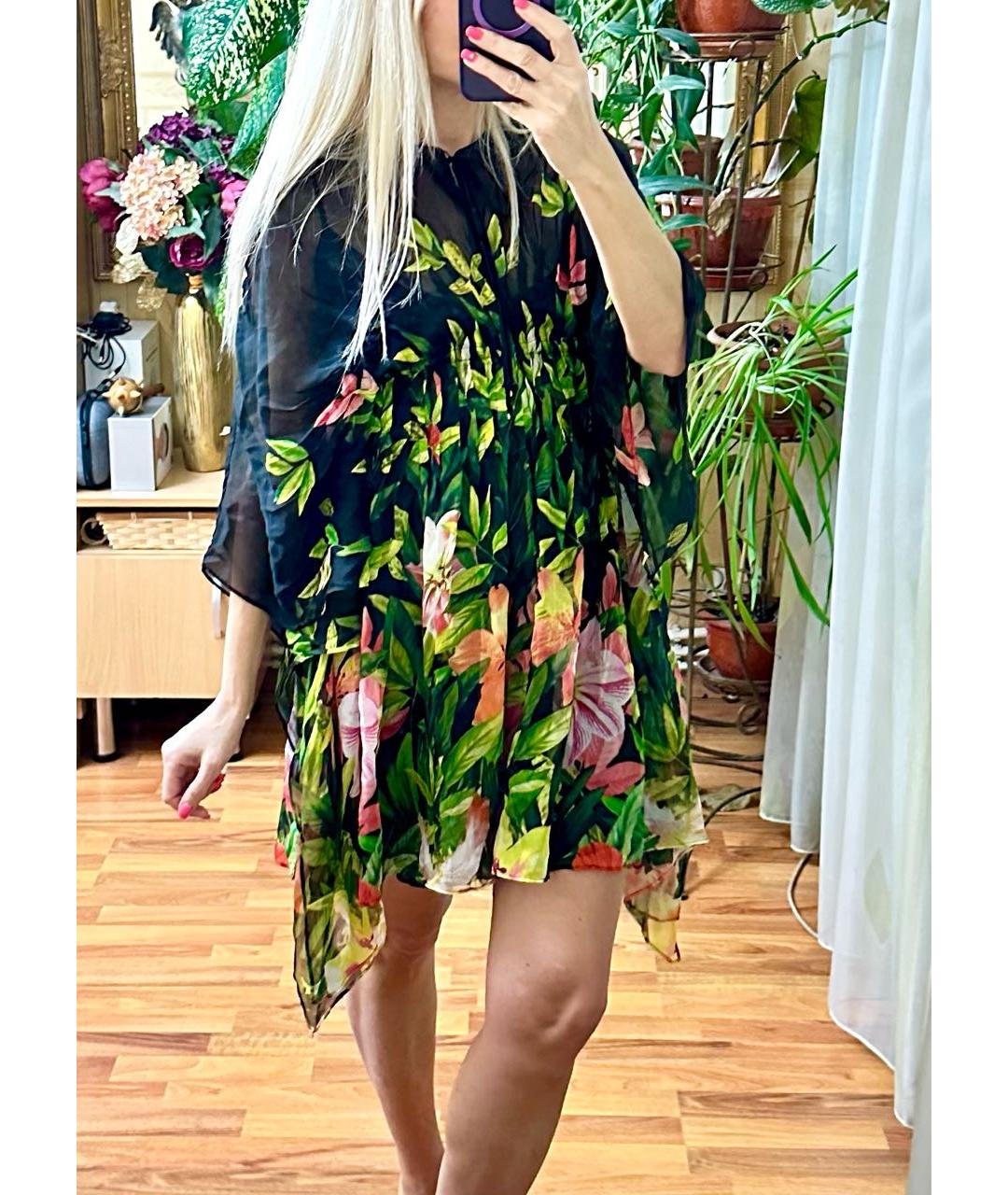 BLUMARINE Мульти шелковая туника, фото 6