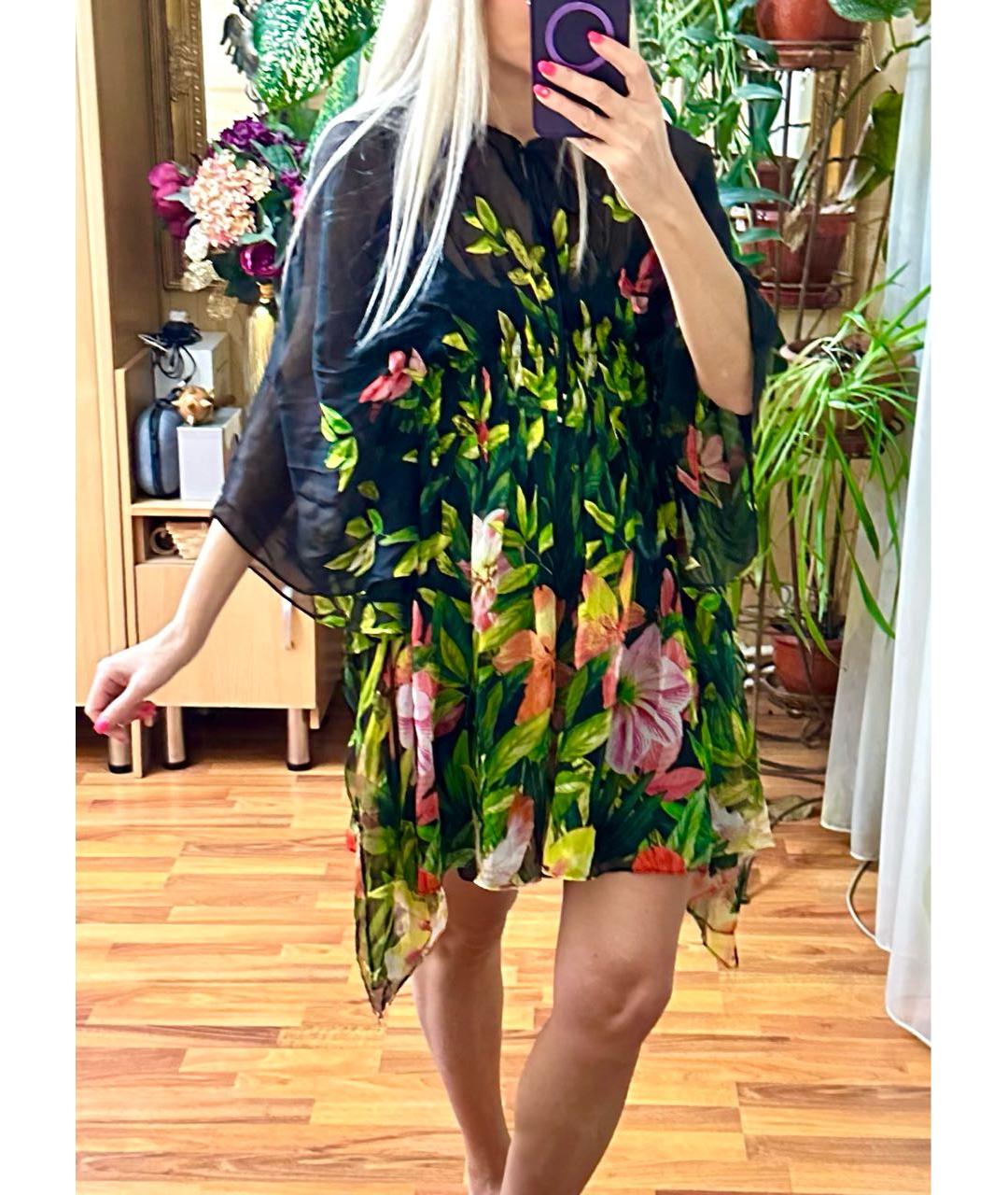 BLUMARINE Мульти шелковая туника, фото 5