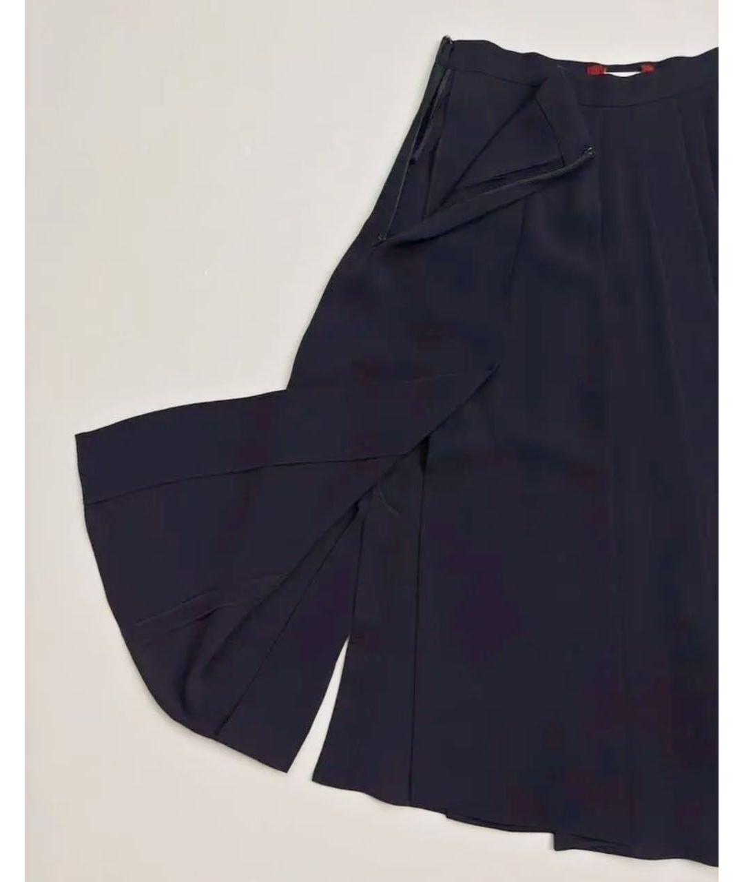 MAX MARA STUDIO Синяя ацетатная юбка миди, фото 4