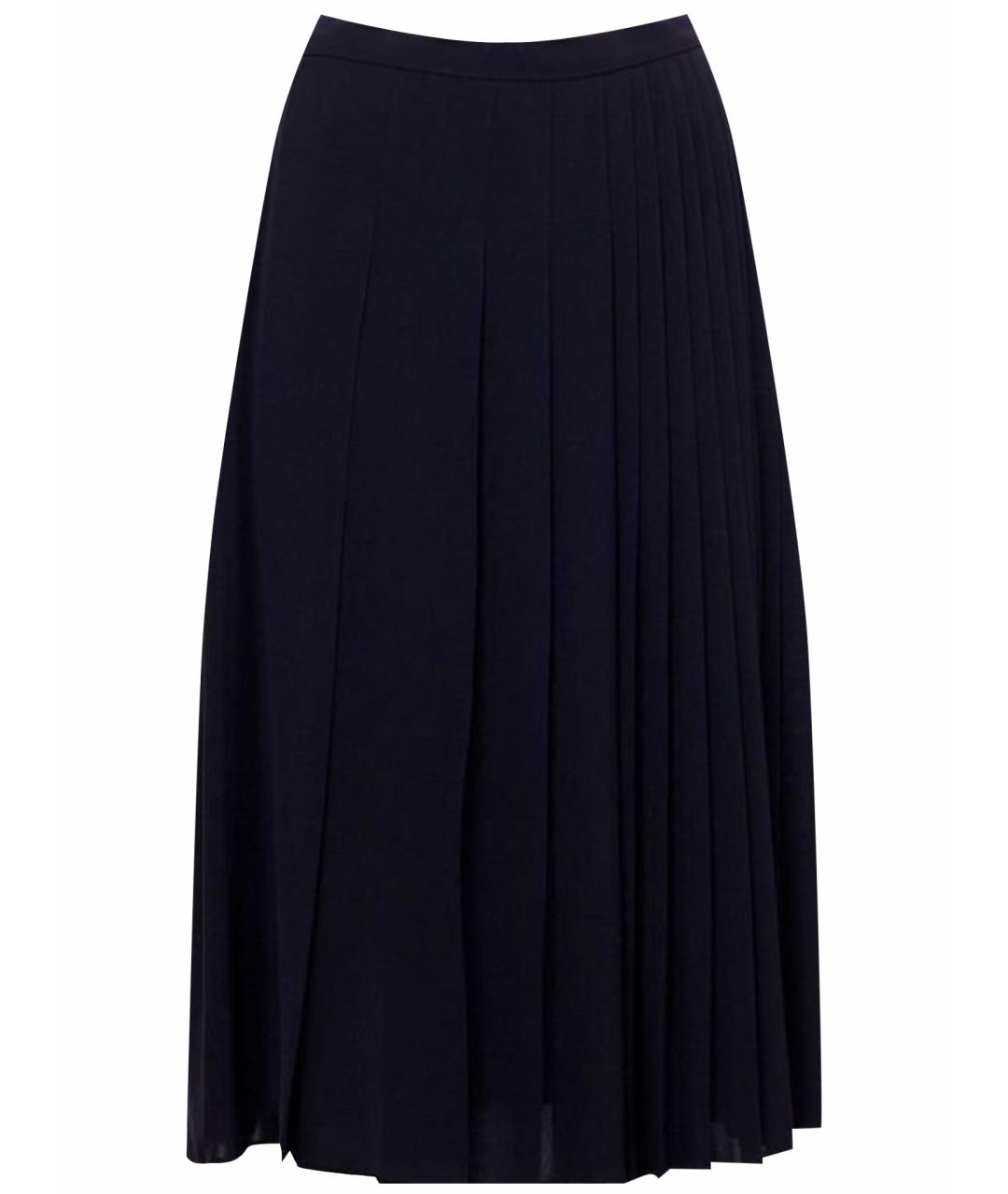 MAX MARA STUDIO Синяя ацетатная юбка миди, фото 1