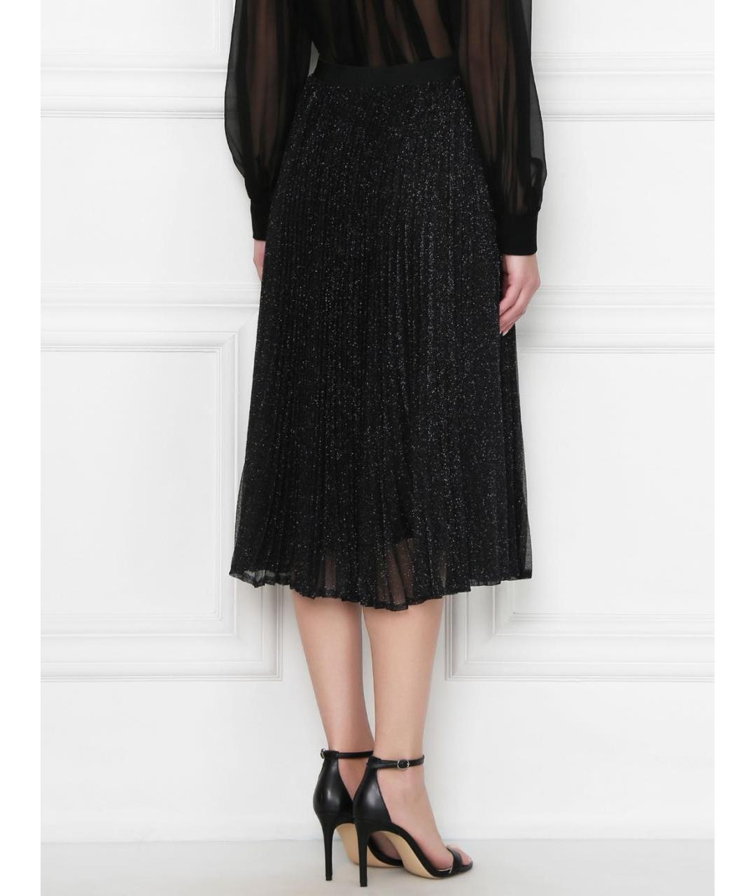 MAX MARA Черная полиэстеровая юбка миди, фото 2