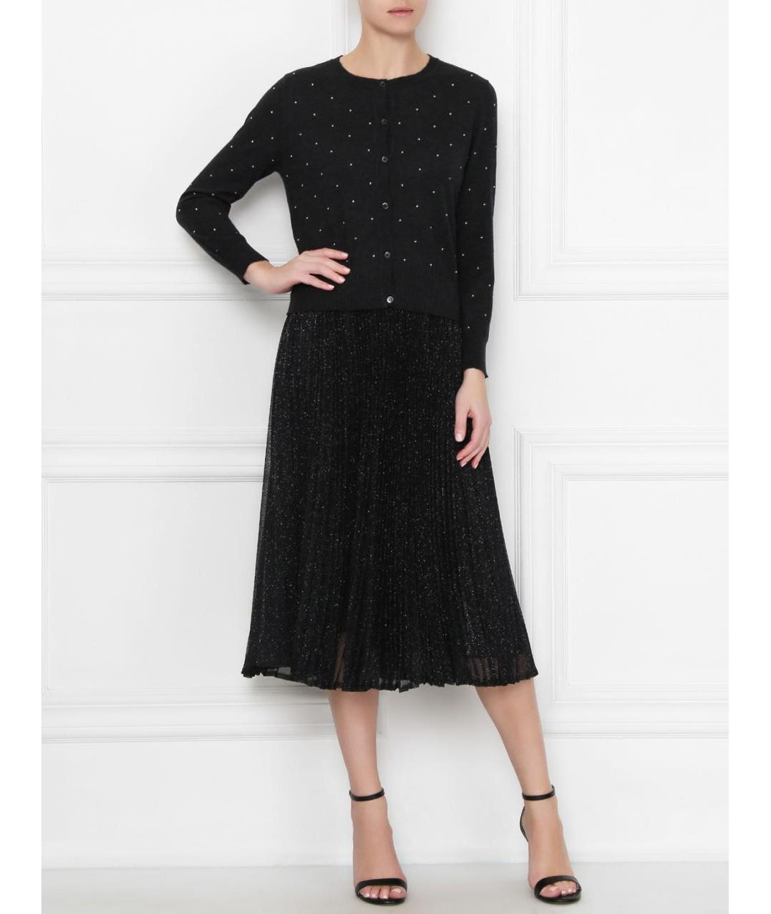 MAX MARA Черная полиэстеровая юбка миди, фото 7