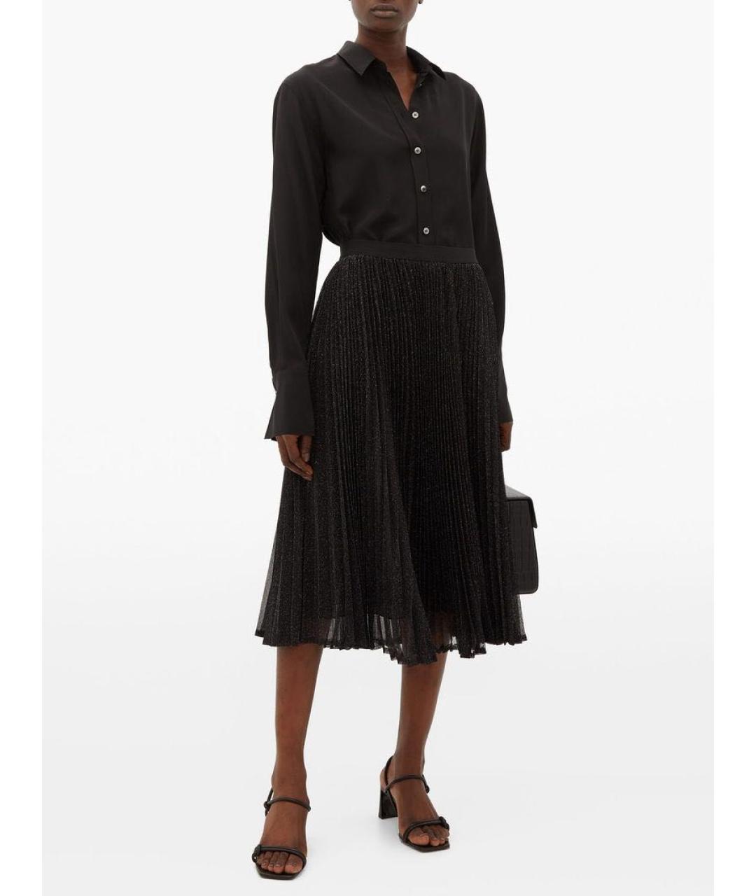 MAX MARA Черная полиэстеровая юбка миди, фото 6