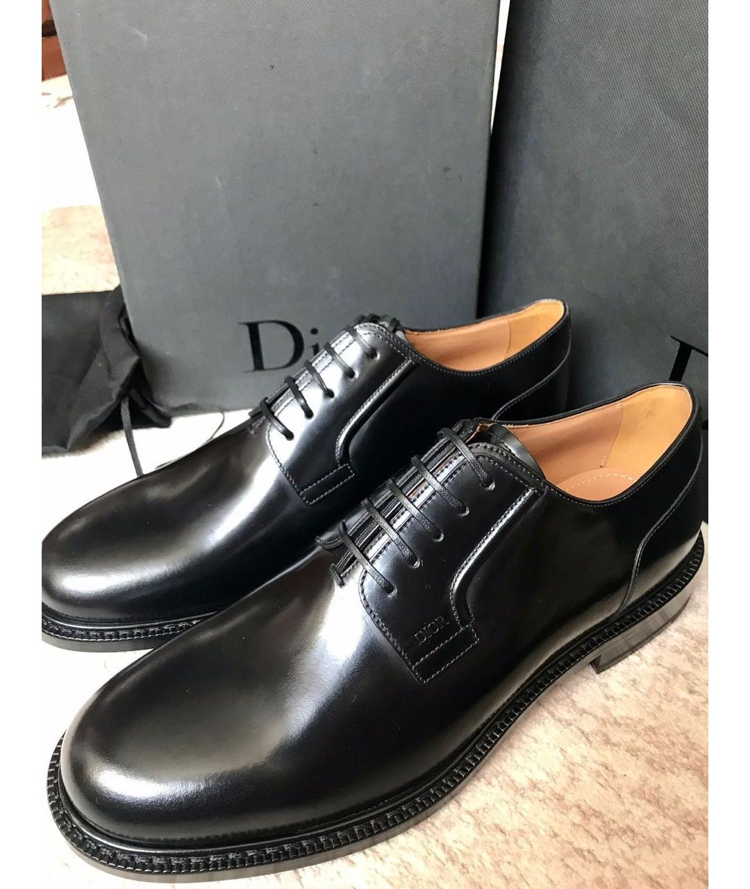 CHRISTIAN DIOR Черные кожаные туфли, фото 9