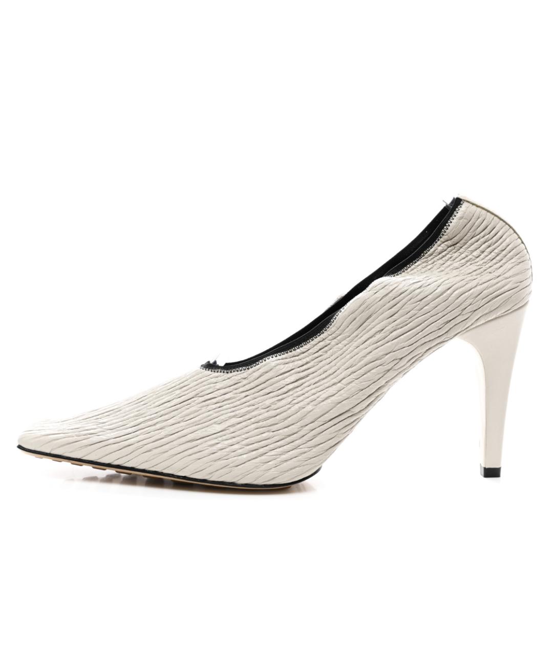 BOTTEGA VENETA Бежевые кожаные туфли, фото 9