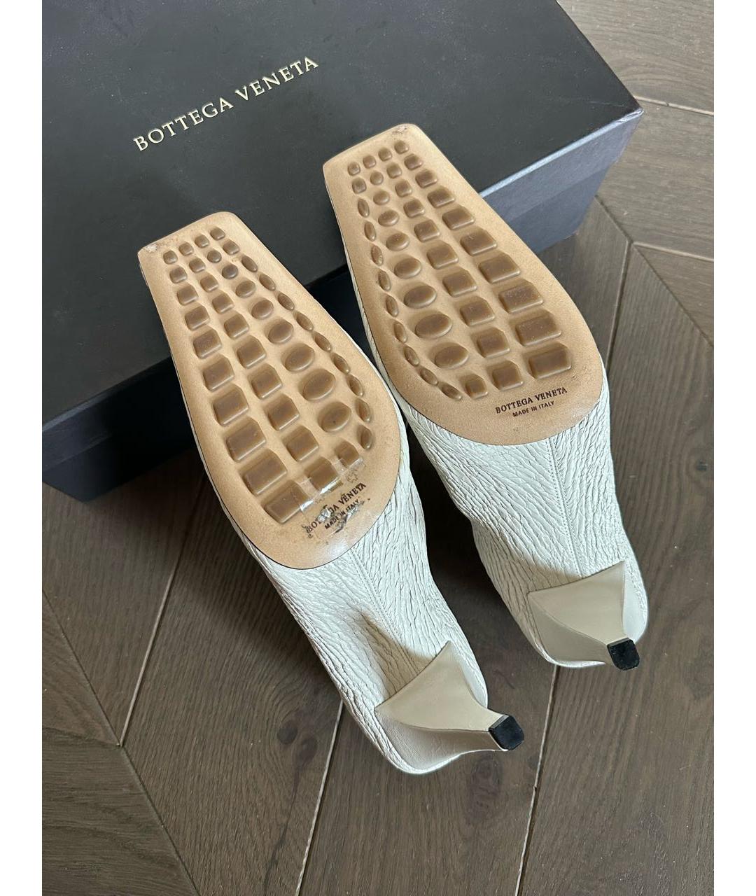 BOTTEGA VENETA Бежевые кожаные туфли, фото 7
