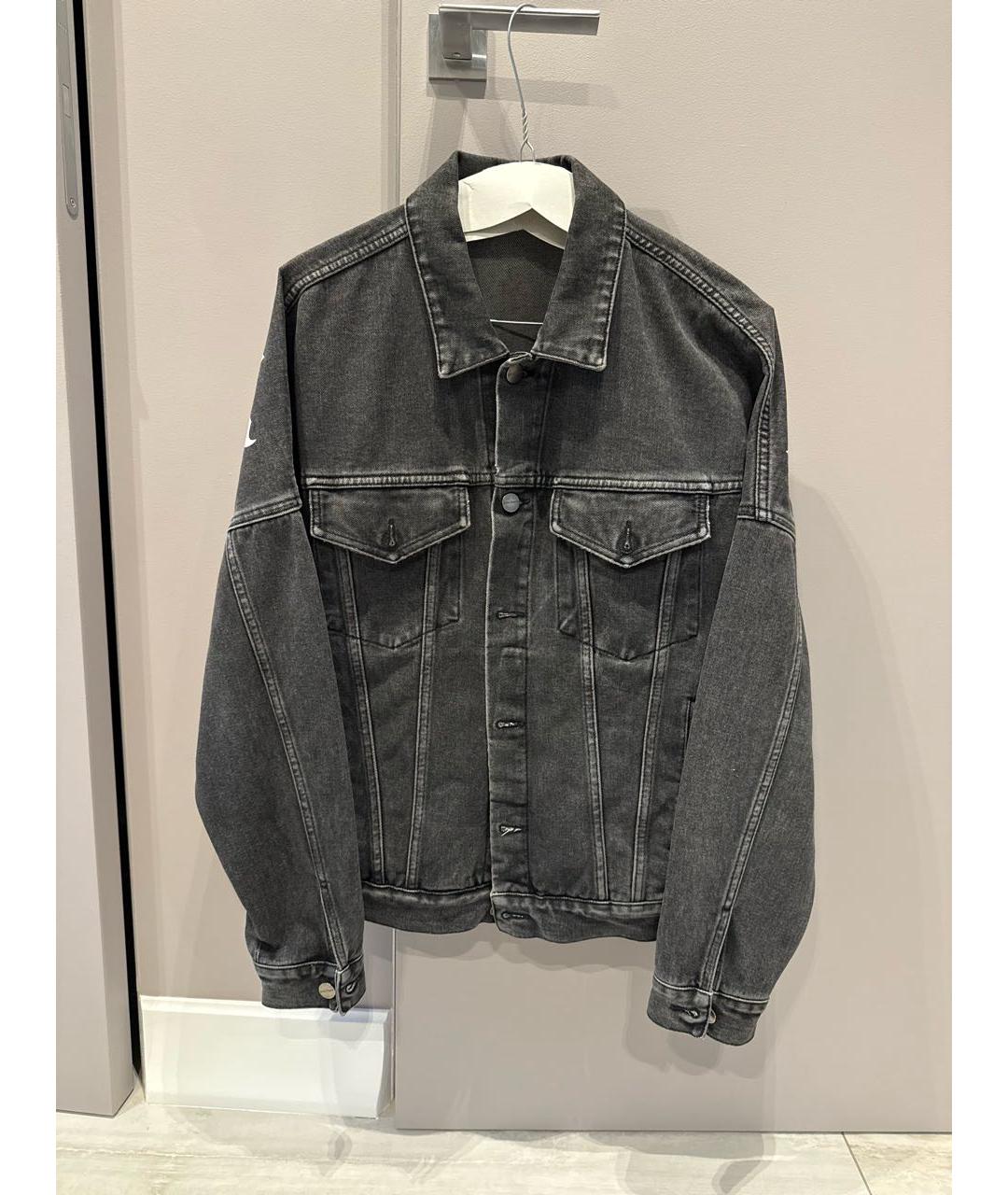 PALM ANGELS Черная деним куртка, фото 6