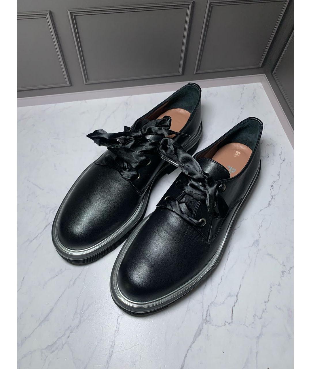 POLLINI Черные кожаные лоферы, фото 6