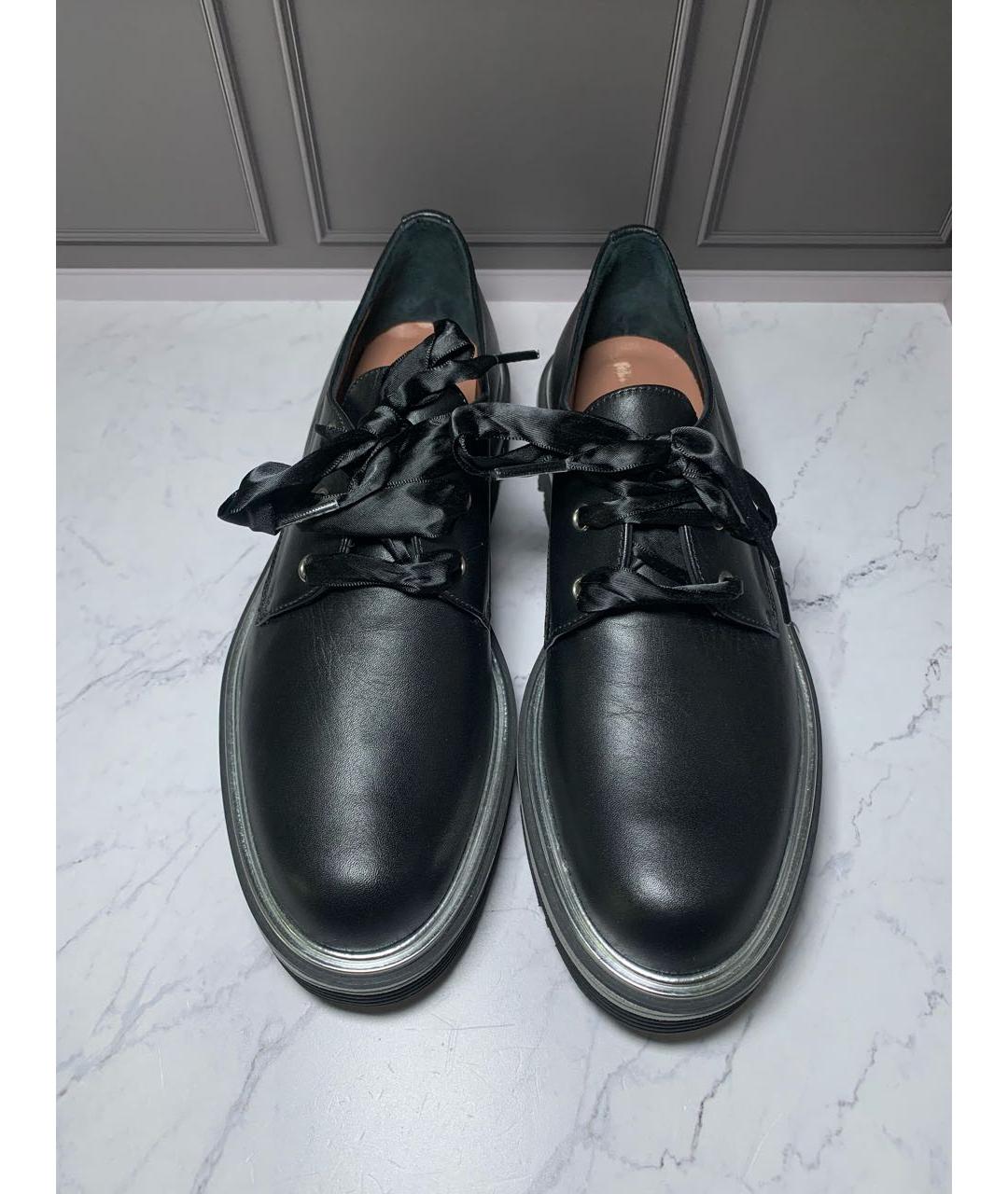 POLLINI Черные кожаные лоферы, фото 4