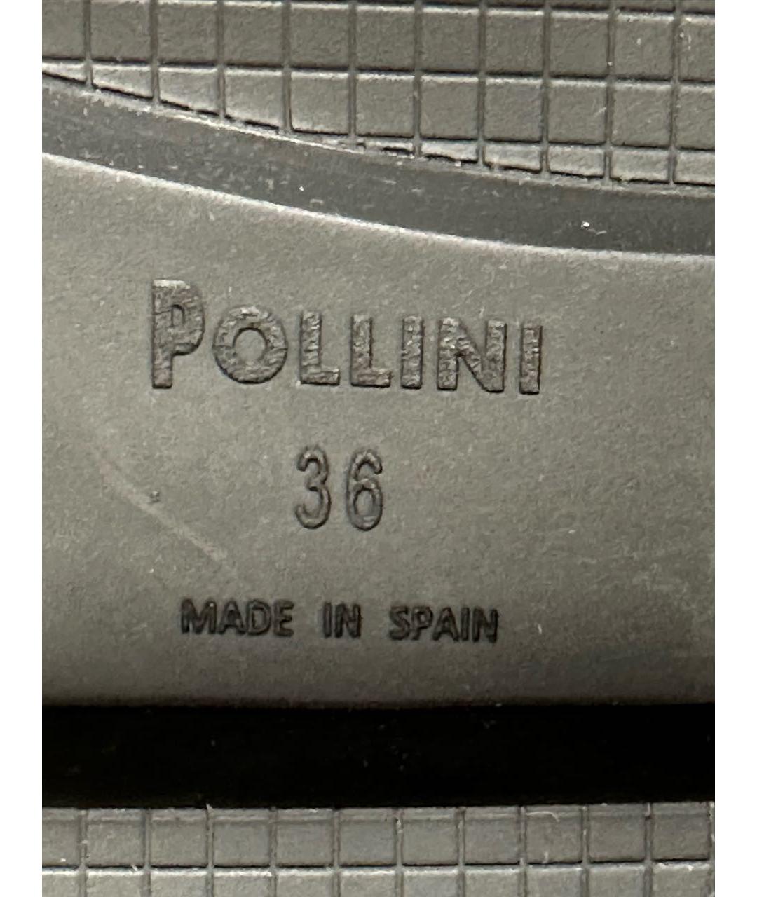 POLLINI Черные кожаные лоферы, фото 8