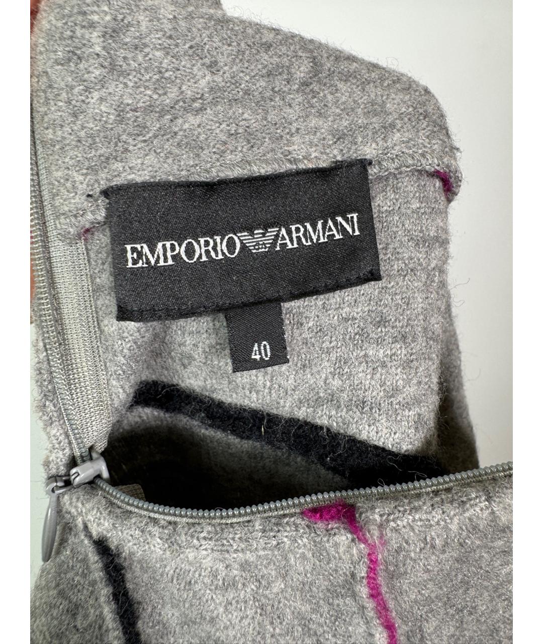 EMPORIO ARMANI Серый шерстяной костюм с юбками, фото 9