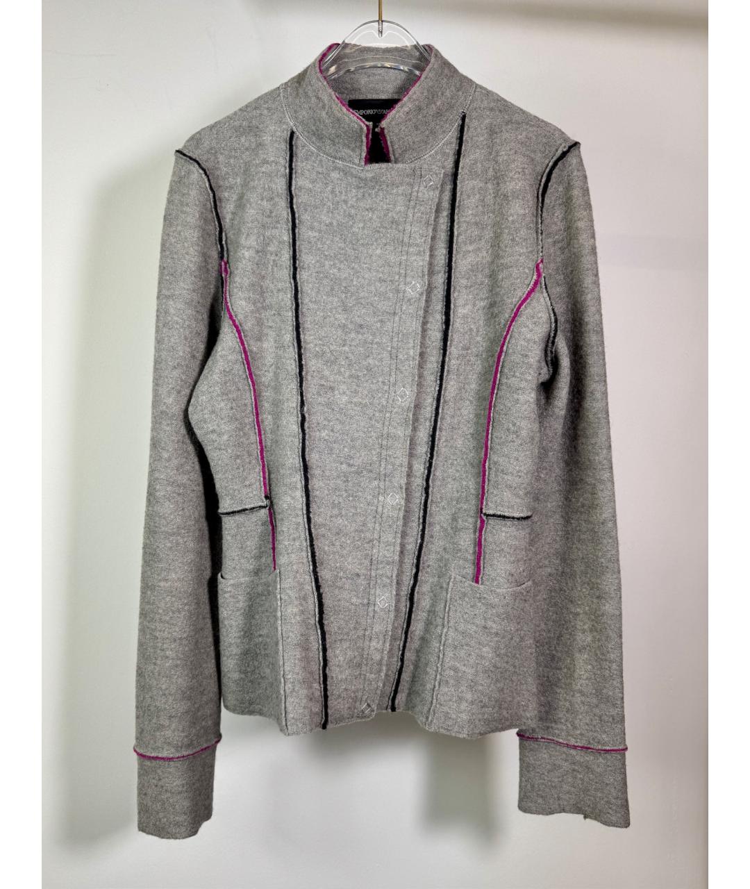 EMPORIO ARMANI Серый шерстяной костюм с юбками, фото 3