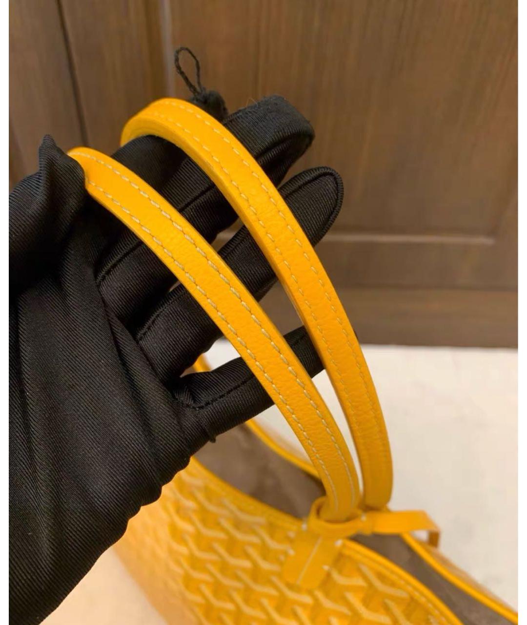 GOYARD Желтая сумка тоут, фото 4
