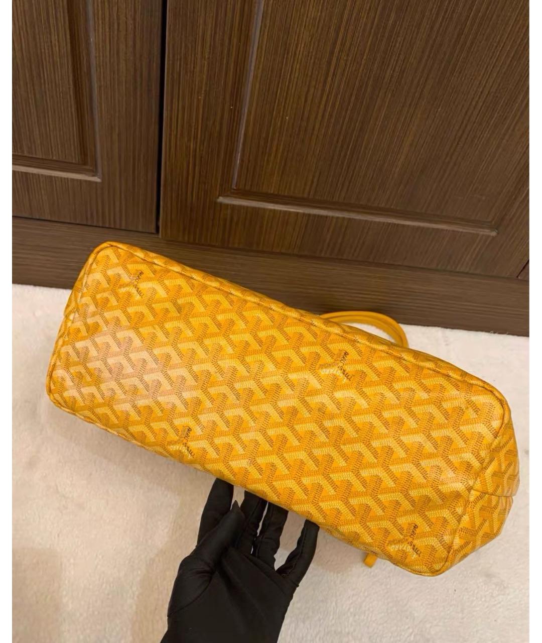 GOYARD Желтая сумка тоут, фото 5