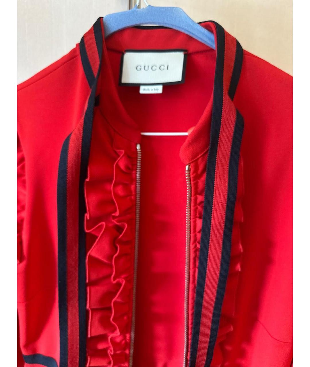 GUCCI Красное вискозное повседневное платье, фото 4