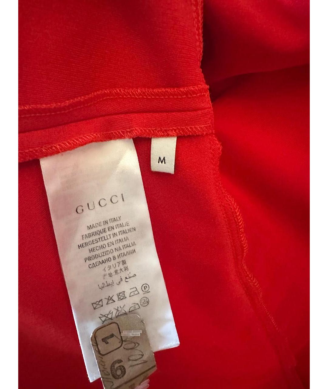 GUCCI Красное вискозное повседневное платье, фото 5