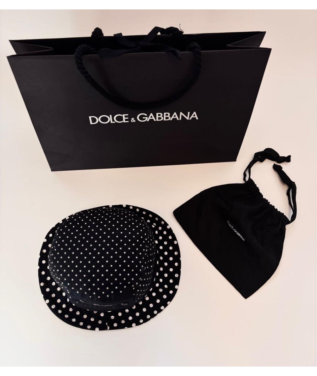 DOLCE&GABBANA Черная хлопковая панама, фото 5