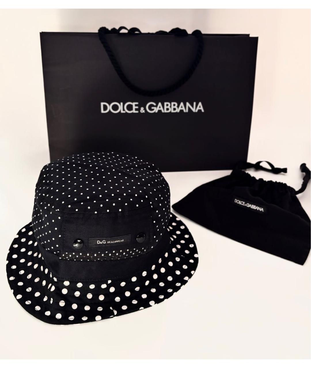 DOLCE&GABBANA Черная хлопковая панама, фото 2