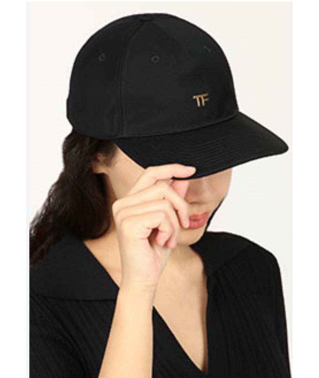 TOM FORD Черная хлопковая кепка, фото 8